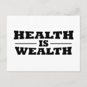Gezondheid is rijkdom feestdagenkaart (Voorkant)