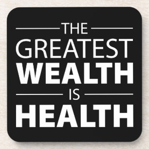 Gezondheid is rijkdom, Inspirerend voor werkuitdra Bier Onderzetter