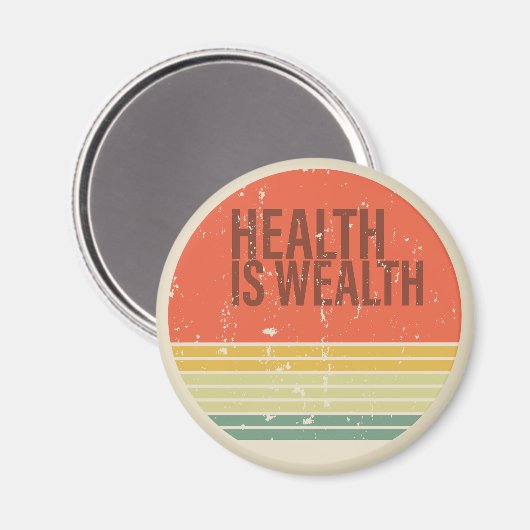 Gezondheid is rijkdom magneet (Voorkant / Achterkant)