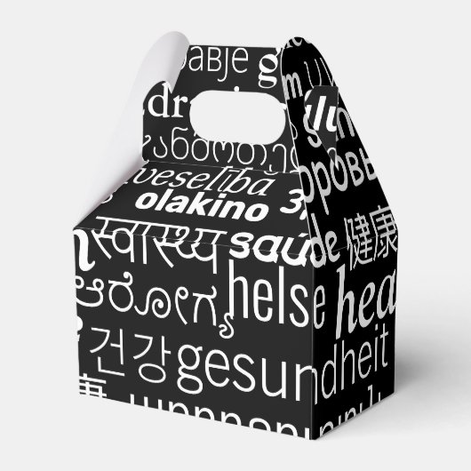 Gezondheid - Meertalige Internationale - Wees gezo Bedankdoosjes (Achterkant)