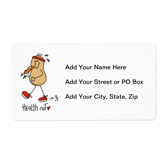 Gezondheid Nut T-shirts en cadeaus Etiket (Voorkant)
