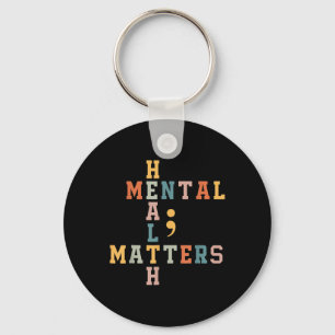 Gezondheid Problemen Awareness Semicolon Jongens M Sleutelhanger