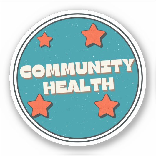 Gezondheid van de gemeenschap sticker (Voorkant)