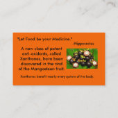 Gezondheid van Xango Visitekaartje (Achterkant)