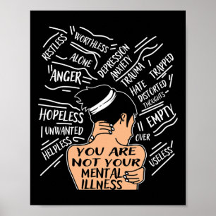 Gezondheid voor vrouwen Je bent niet je geesteszie Poster