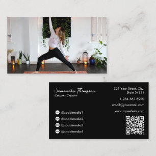 Gezondheid Wellness Influencer Content Creator Fot Visitekaartje