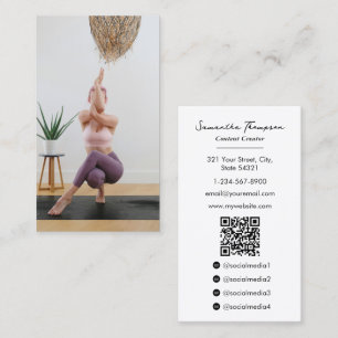 Gezondheid Wellness Influencer Content Creator Fot Visitekaartje