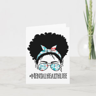 Gezondheid Zwart Afro Messy Bun Crew Afro Amerikaa Kaart