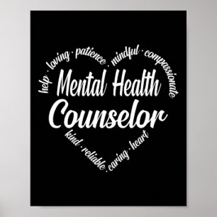 Gezondheidsadviseur Hart Woord Cloud Poster