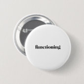 Gezondheidsbewustzijn functioneren ronde button 5,7 cm (Voorkant /achterkant)