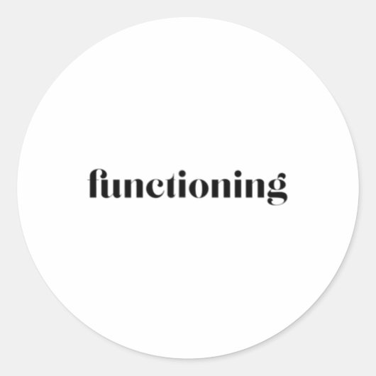 Gezondheidsbewustzijn functioneren ronde sticker (Voorkant)
