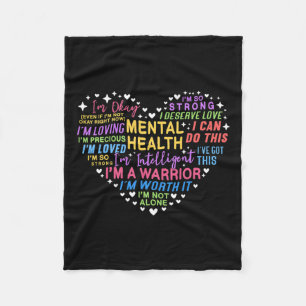 Gezondheidsbewustzijn Hart Fleece Deken