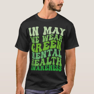 Gezondheidsbewustzijn in mei dragen we groene ment t-shirt