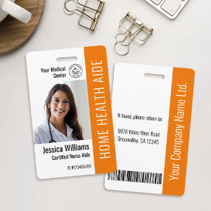 Gezondheidshulp thuis gecertificeerde verpleegkund badge