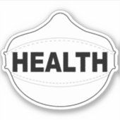 Gezondheidsmasker vinyl sticker (Voorkant)