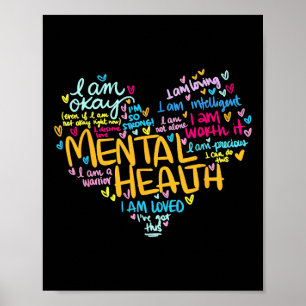 Gezondheidsproblemen Bewustzijn Harten Moederdag Poster