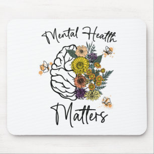 Gezondheidsproblemen Bloemen Hersenen Geestelijk G Muismat