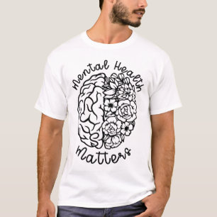Gezondheidsproblemen Bloemen Menselijke Hersenziek T-shirt