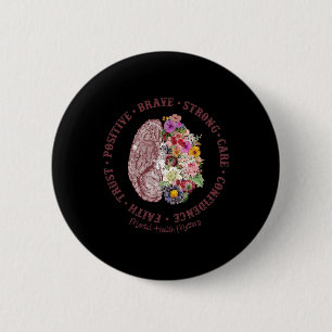 Gezondheidsproblemen Geestelijk gezondheidsbewustz Ronde Button 5,7 Cm