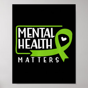 Gezondheidsproblemen Groen lint Geestelijk Gezondh Poster