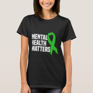 Gezondheidsproblemen Groen lint Geestelijk Gezondh T-shirt