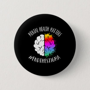 Gezondheidsproblemen Happy End Stigma Awareness Gr Ronde Button 5,7 Cm