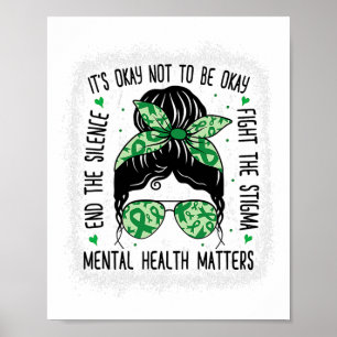 Gezondheidsproblemen rommelig Bun Mental Health Aw Poster