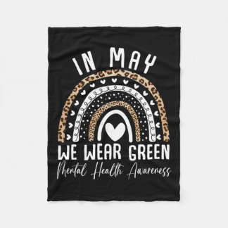 Gezondheidsproblemen We Draag Green Mental Health  Fleece Deken