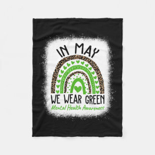 Gezondheidsproblemen We Draag Green Mental Health  Fleece Deken