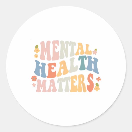 Gezondheidsproblemen zijn vriendelijk groovy retro ronde sticker (Voorkant)