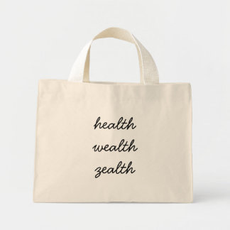 gezondheidsrijkdom zealth mini tote bag