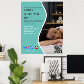 gezondheidsspa poster flyer wellness center fitnes (Thuiskantoor)