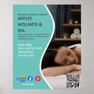 gezondheidsspa poster flyer wellness center fitnes