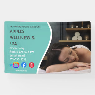 gezondheidsspa poster flyer wellness center fitnes spandoek