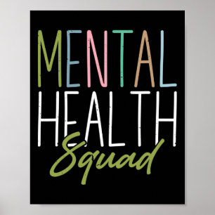 Gezondheidsteam mentale gezondheidsvoorlichting poster