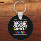 Gezondheidstherapie Depressiebewustzijn Mannen Sleutelhanger (Voorkant)