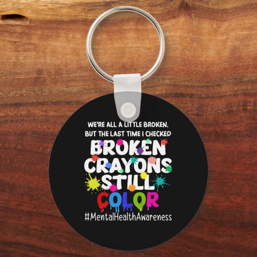 Gezondheidstherapie Depressiebewustzijn Mannen Sleutelhanger (Voorkant)