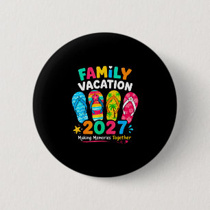 Gezondheidsvakantie 2027 zomer strand gezinsuitsta ronde button 5,7 cm