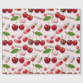 Gezondheidszorg & Apotheek Roze Kersen Capsule Cadeaupapier (Vlak)