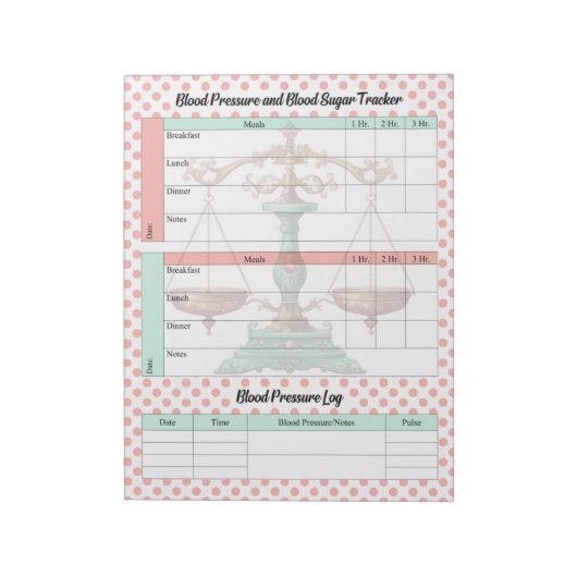 gezondheidszorg bloedsuiker en bloeddruk notitieblok (Gedraaid)