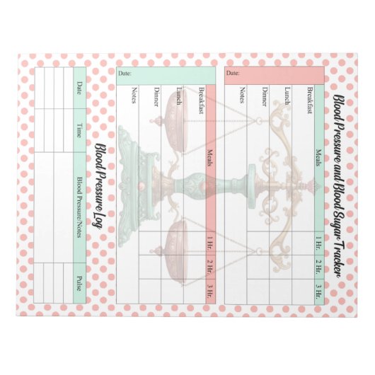 gezondheidszorg bloedsuiker en bloeddruk notitieblok (Voorkant)