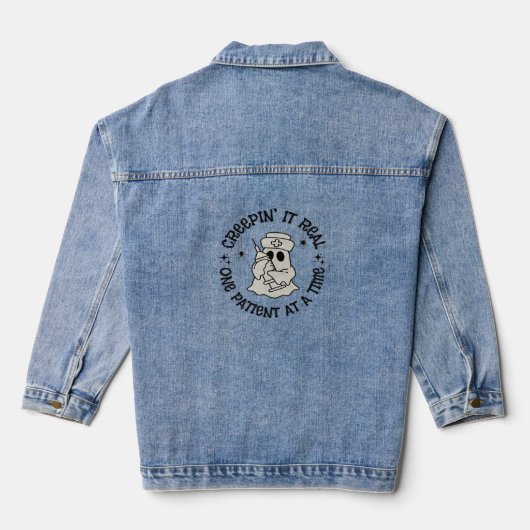 Gezondheidszorg Halloween, Creeping It Real One Pa Denim Jacket (Achterkant)