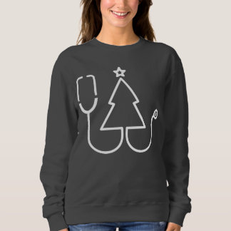 Gezondheidszorg Stethoscoop Kerstboom Sweatshirt