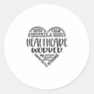 Gezondheidszorgmedewerker, gezondheidszorgmedewerk ronde sticker