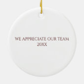 Gezondheidszorgziekenhuis Custom Floral Keramisch Ornament (Achterkant)