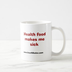 Gezondheidvoeding maakt me ziek koffiemok