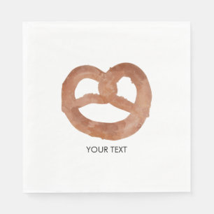 Gezouten zachte Pretzel aangepaste tekst Servet