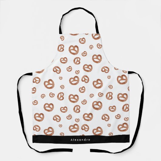 Gezouten Zachte Waterverf Pretzel Pattern Baker Schort (Voorkant)