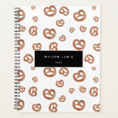 Gezouten Zachte Waterverf Pretzel Pattern Bakery Planner (Voorkant)