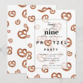 Gezouten Zachte Waterverf Pretzel Verjaardagsfeest Kaart (Voorkant / Achterkant)